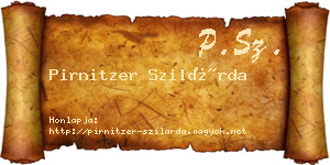 Pirnitzer Szilárda névjegykártya